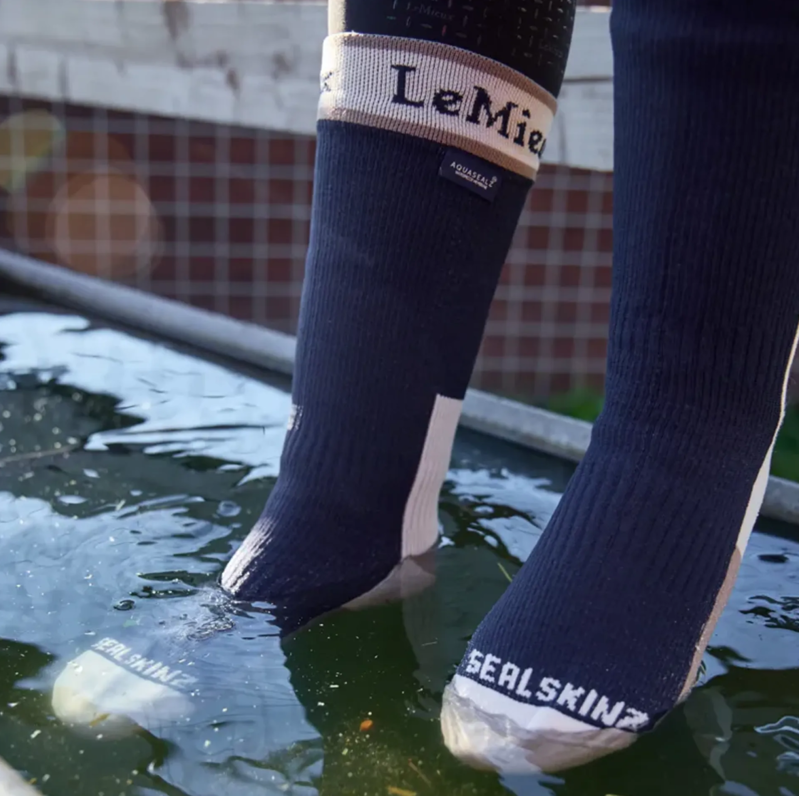 LeMieux x Sealskinz Waterproof Socks - Navy-1