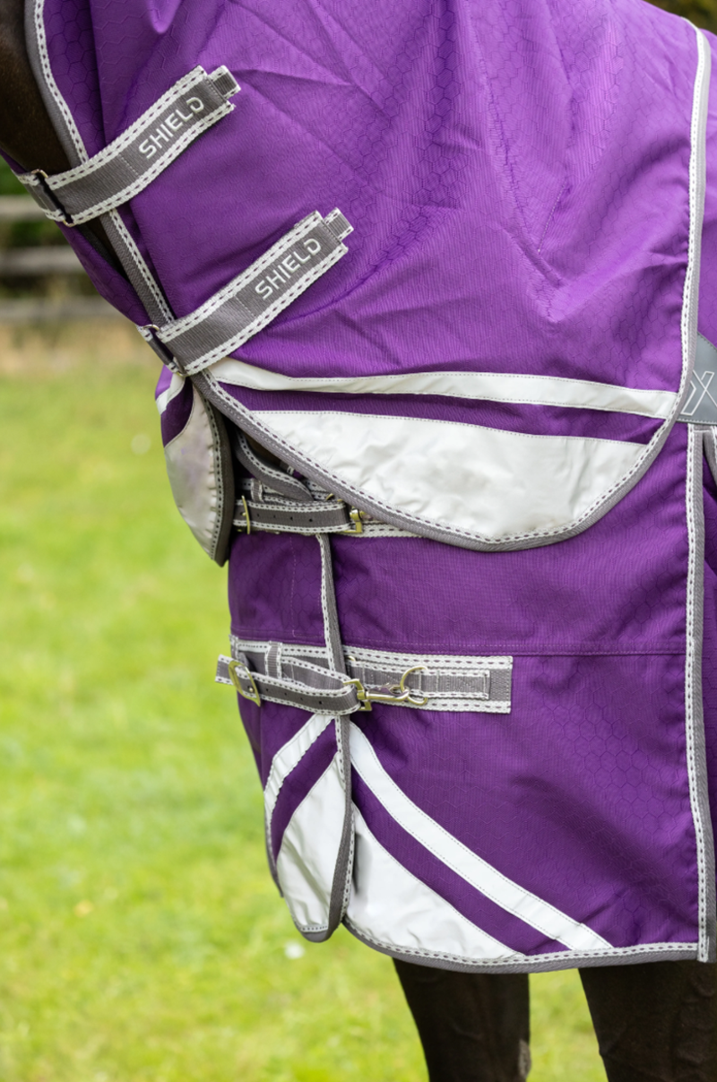 DefenceX Shield 100g Turnout Rug With Detachable Neck -  Purple-1
