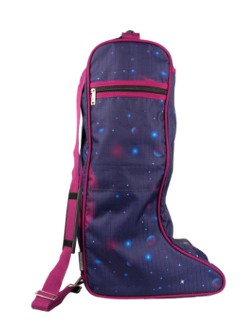 Hy Equestrian Out Of This World Boot Bag - Navy/Magenta 