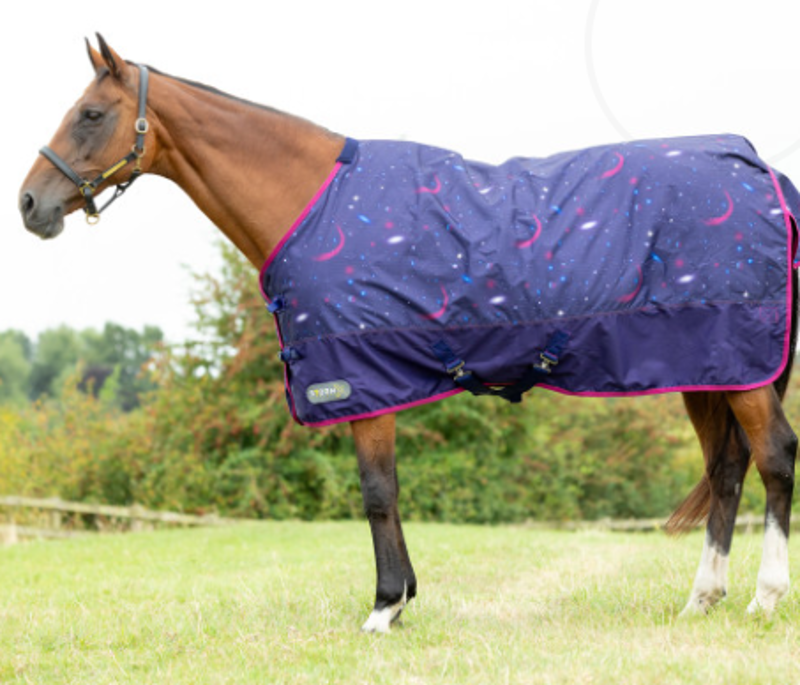 StormX Original Out Of This World 100 Turnout Rug - Navy/Magenta