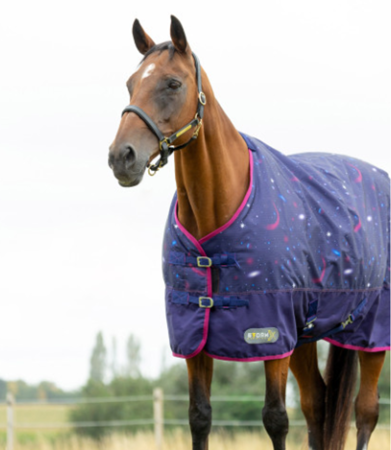 StormX Original Out Of This World 100 Turnout Rug - Navy/Magenta-1