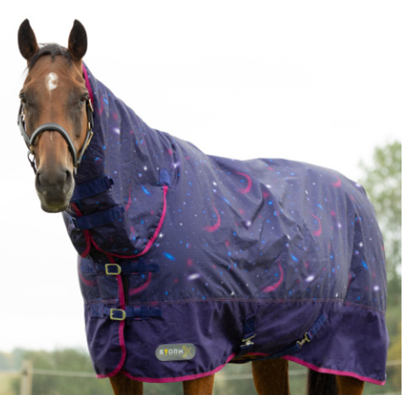StormX Original Out Of This World 200 Combi Turnout Rug - Navy/Magenta