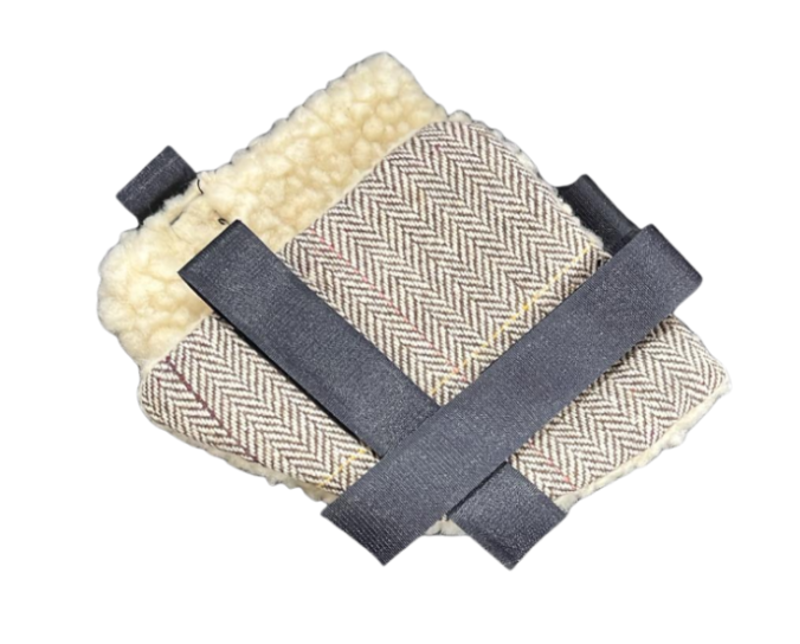 Cosy Ears Ear Warmer by Dizzy Dora - Brown Zig-Zag-1