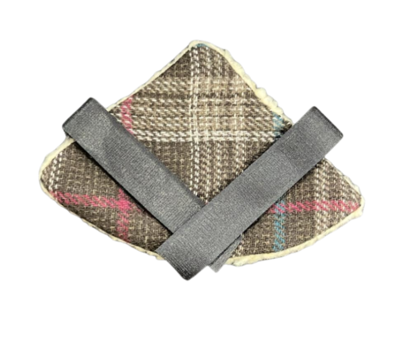 Cosy Ears Ear Warmer by Dizzy Dora - Brown/Pink Check