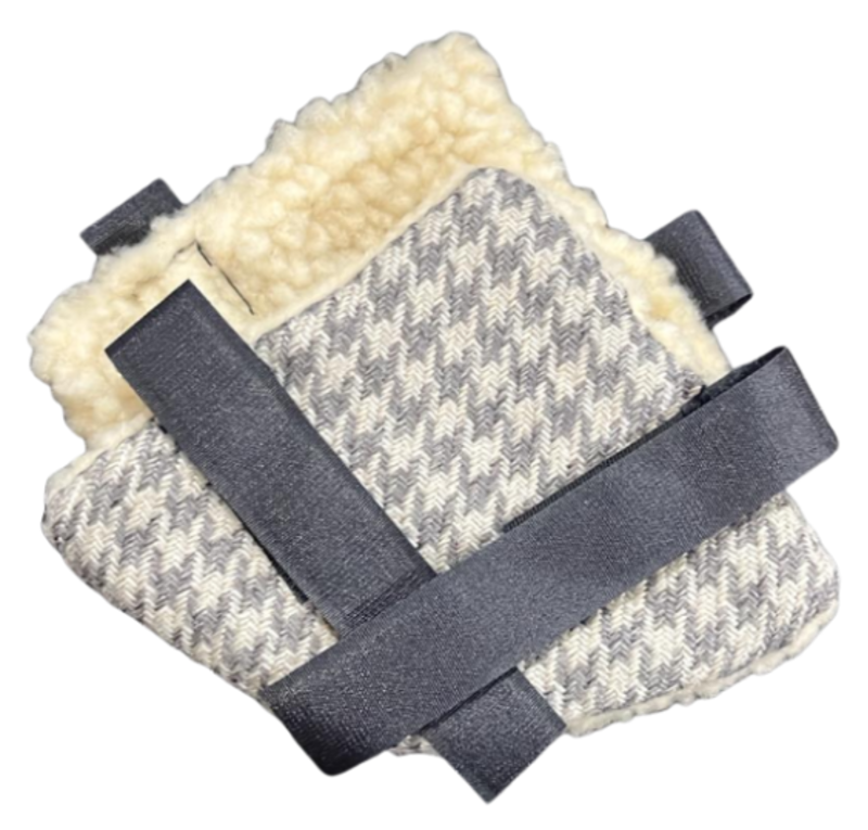 Cosy Ears Ear Warmer by Dizzy Dora - Grey Pattern-1