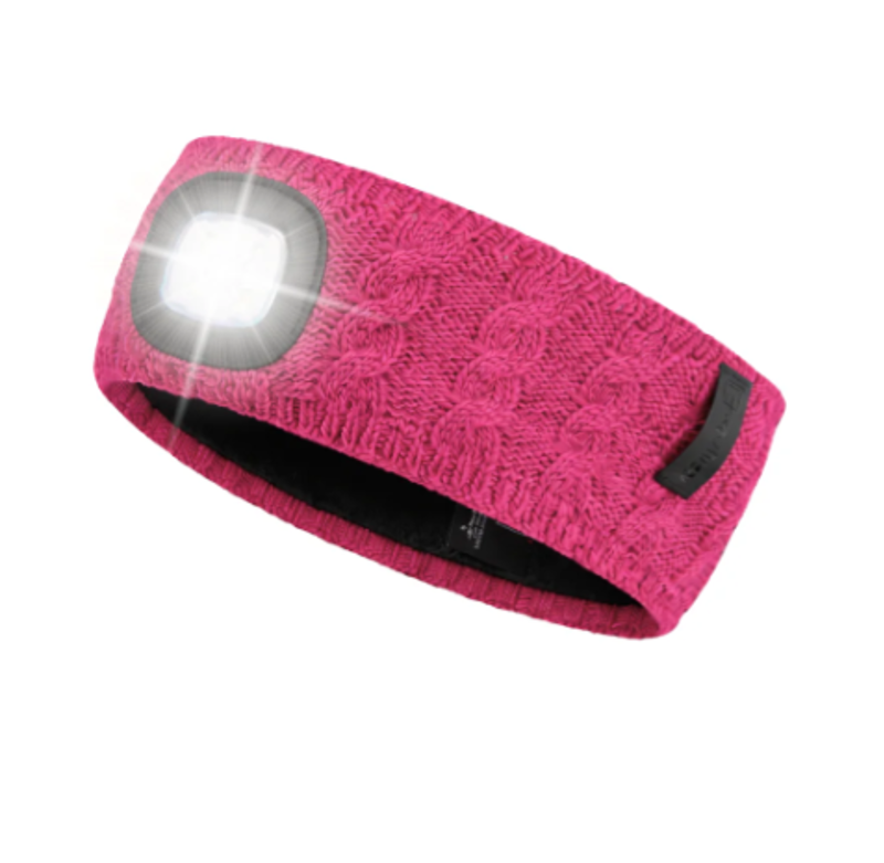 Equi Light Marino Wool Head Torch Headband - Fuchsia Pink