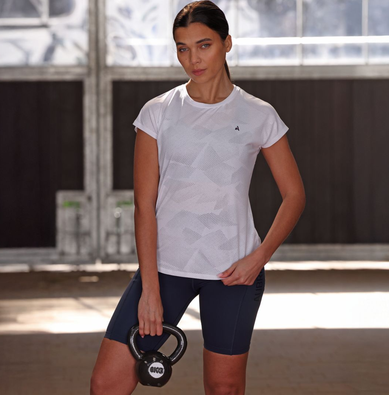 Shires Aubrion React Women's Tech T- Shirt - White-2