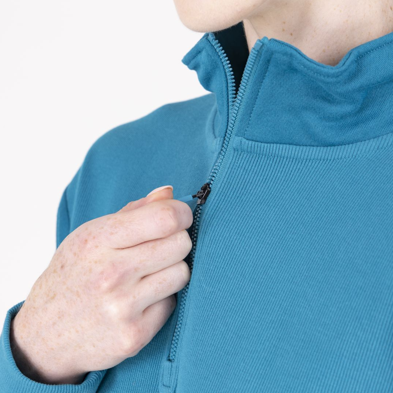 Shires Aubrion React Women's Quarter Zip Sweater - Kingfisher-2