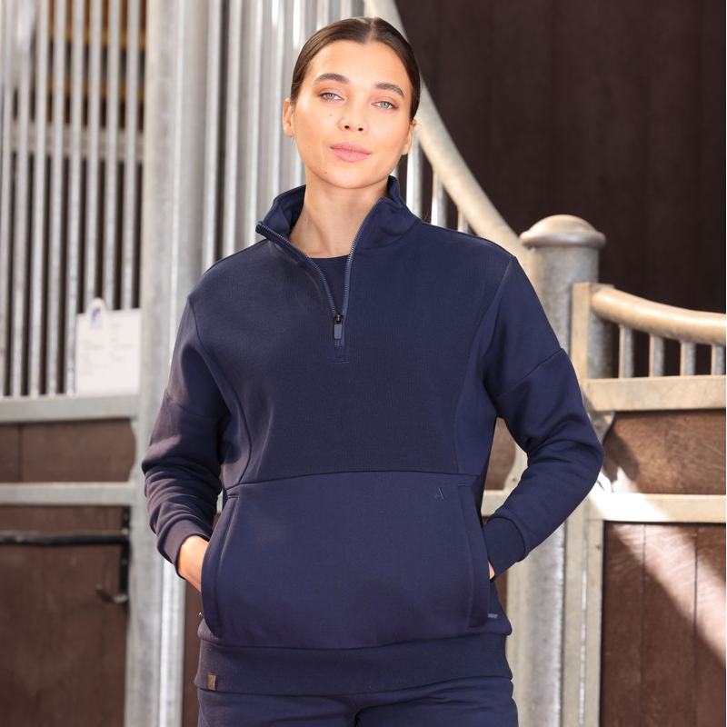 Shires Aubrion React Women's Quarter Zip Sweater - Midnight-3