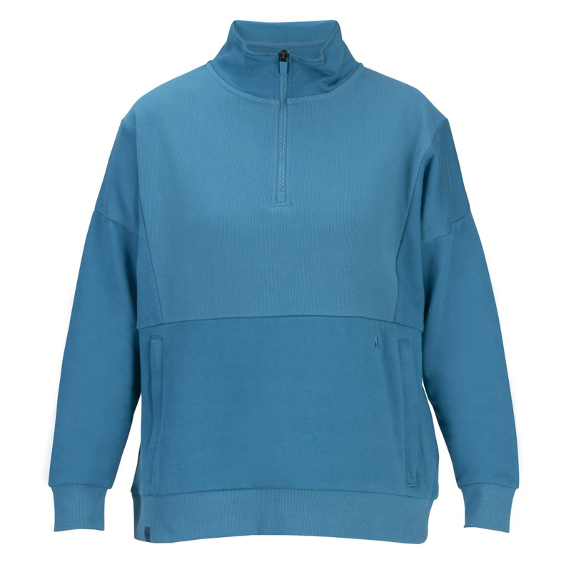 Shires Aubrion React Women's Quarter Zip Sweater - Kingfisher