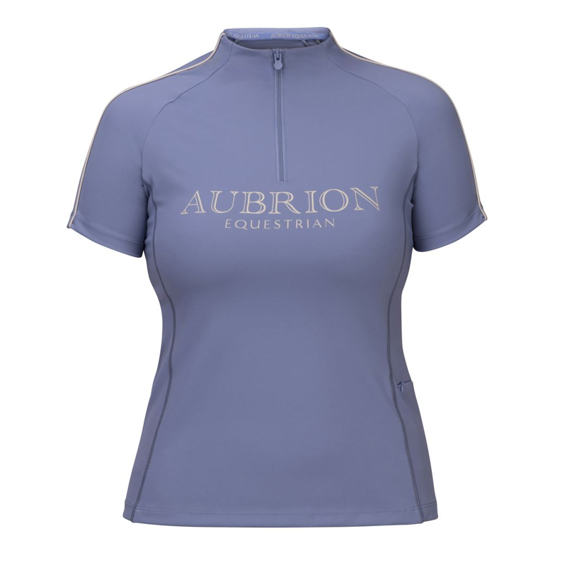 Shires Aubrion Equestrian Women's  Short Sleeve Base Layer - Storm 