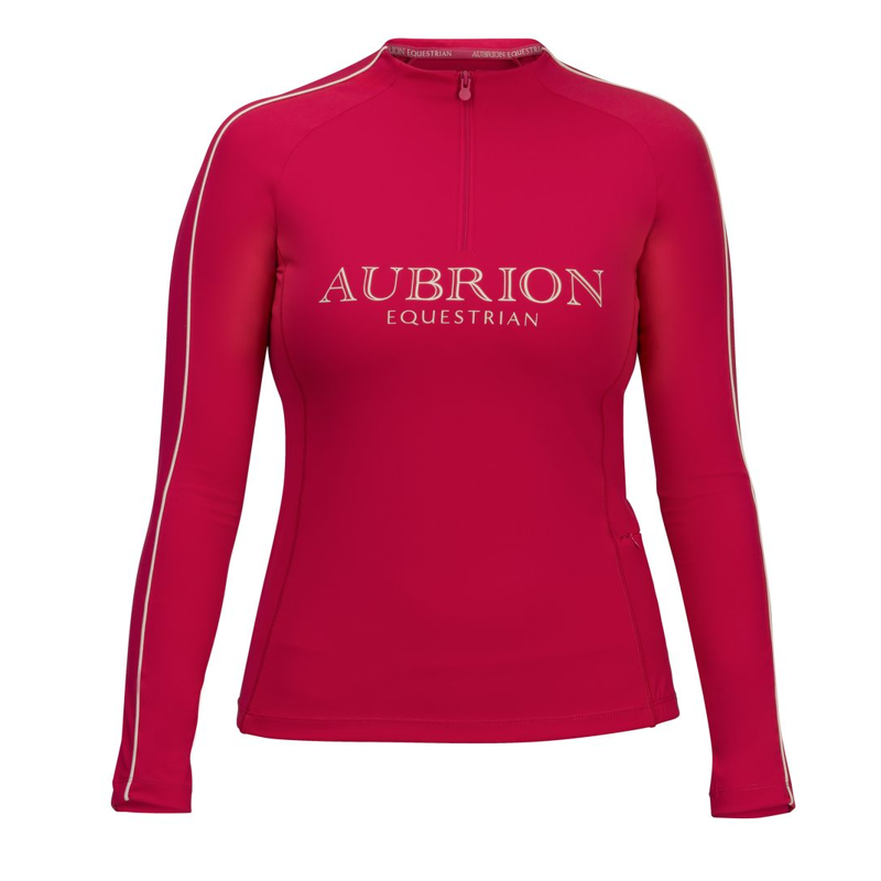 Shires Aubrion Equestrian Women's Long Sleeve Base Layer - Dewberry