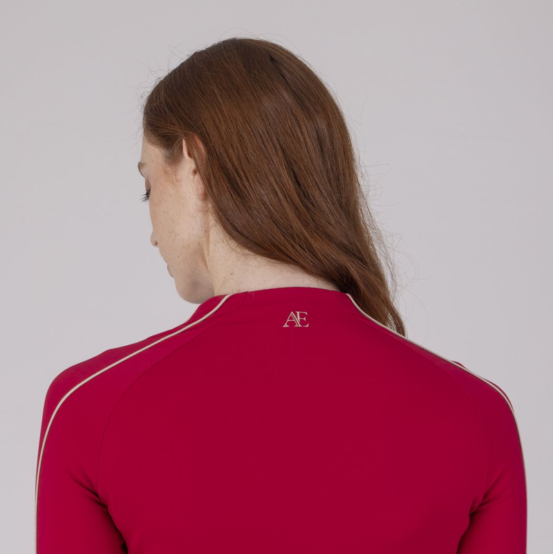 Shires Aubrion Equestrian Women's Long Sleeve Base Layer - Dewberry-3