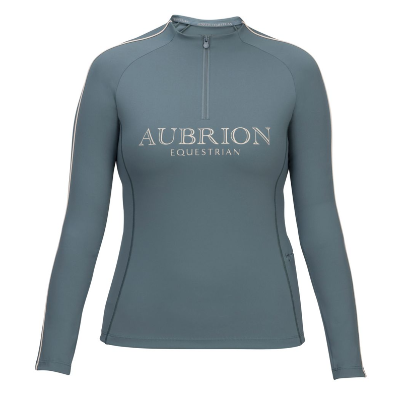 Shires Aubrion Equestrian Women's Long Sleeve Base Layer - Thyme