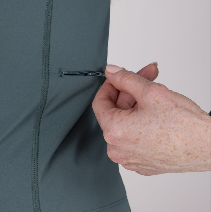 Shires Aubrion Equestrian Women's Long Sleeve Base Layer - Thyme-1