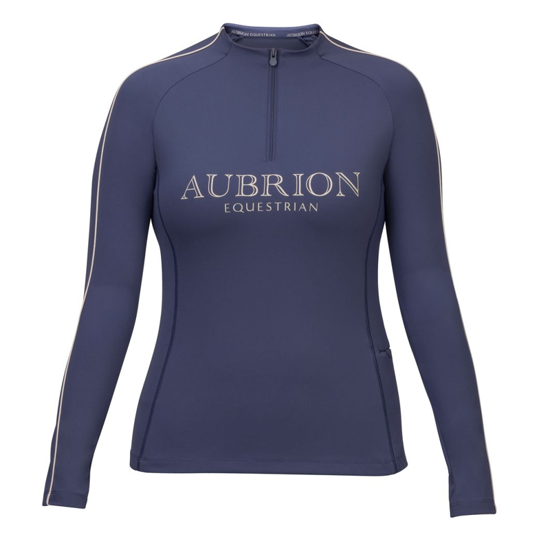 Shires Aubrion Equestrian Women's Long Sleeve Base Layer - Midnight