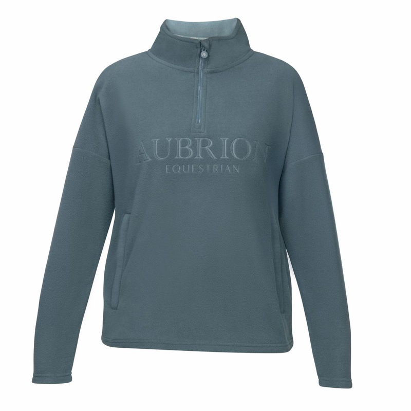 Shires Aubrion Equestrian Women's Quarter Zip Fleece - Thyme 