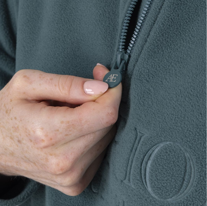 Shires Aubrion Equestrian Women's Quarter Zip Fleece - Thyme -2