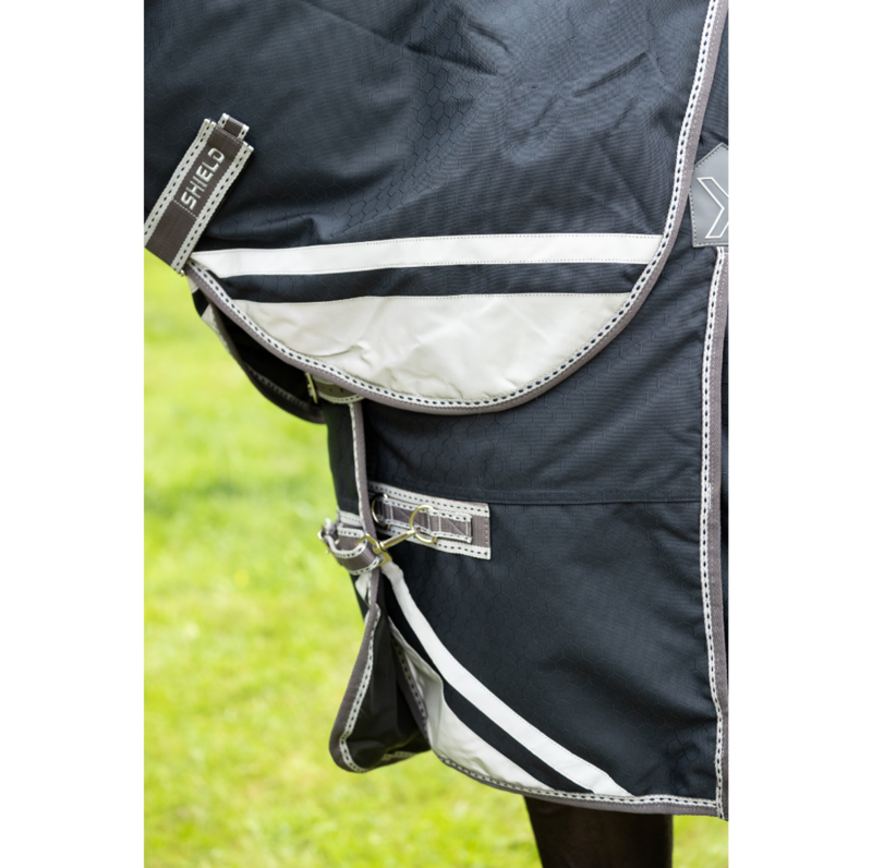 DefenceX Shield 200g Turnout Rug With Detachable Neck - Navy-6
