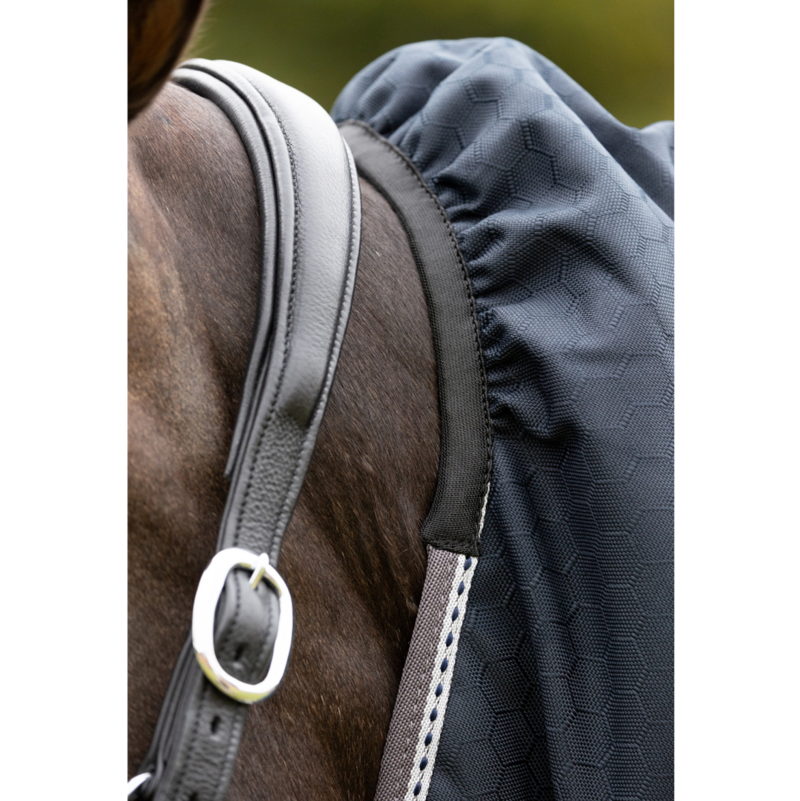 DefenceX Shield 200g Turnout Rug With Detachable Neck - Navy-2