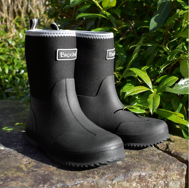 Brogini W196K Bampton Piccino Children's Wellies - Black-1