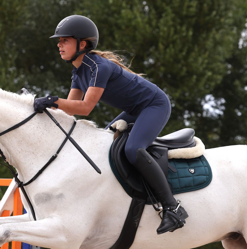 Shires Aubrion Equestrian Junior Short Sleeve Base Layer - Midnight-3