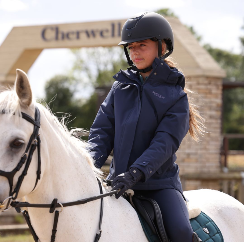 Shires Aubrion Equestrian Junior Lightweight Coat - Midnight-2