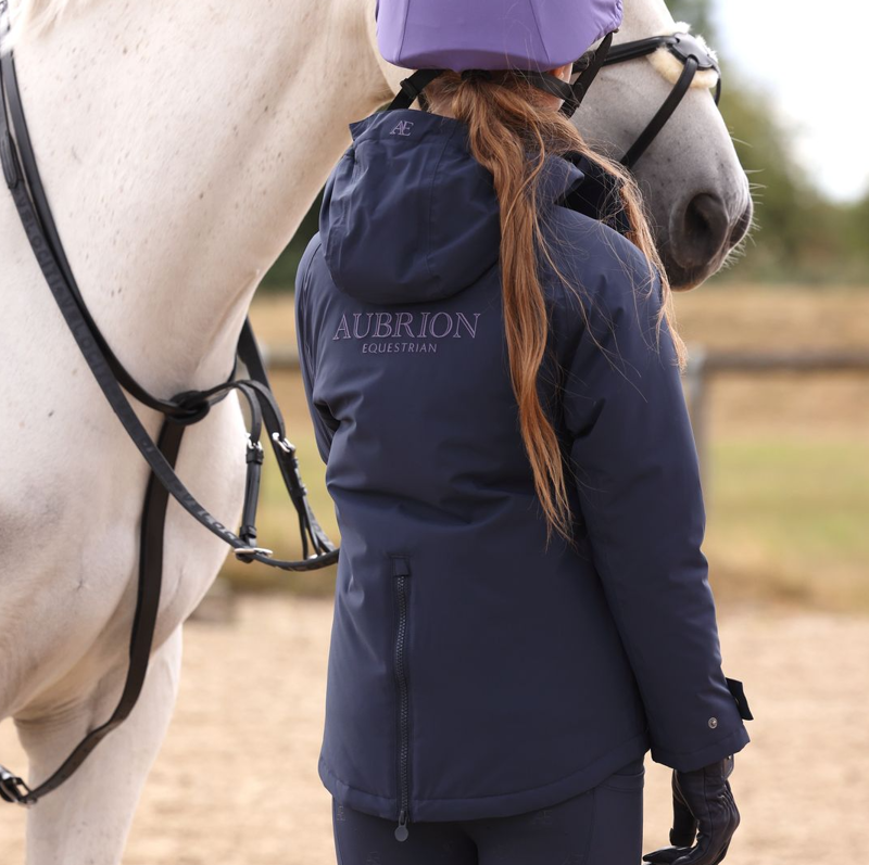 Shires Aubrion Equestrian Junior Lightweight Coat - Midnight-3