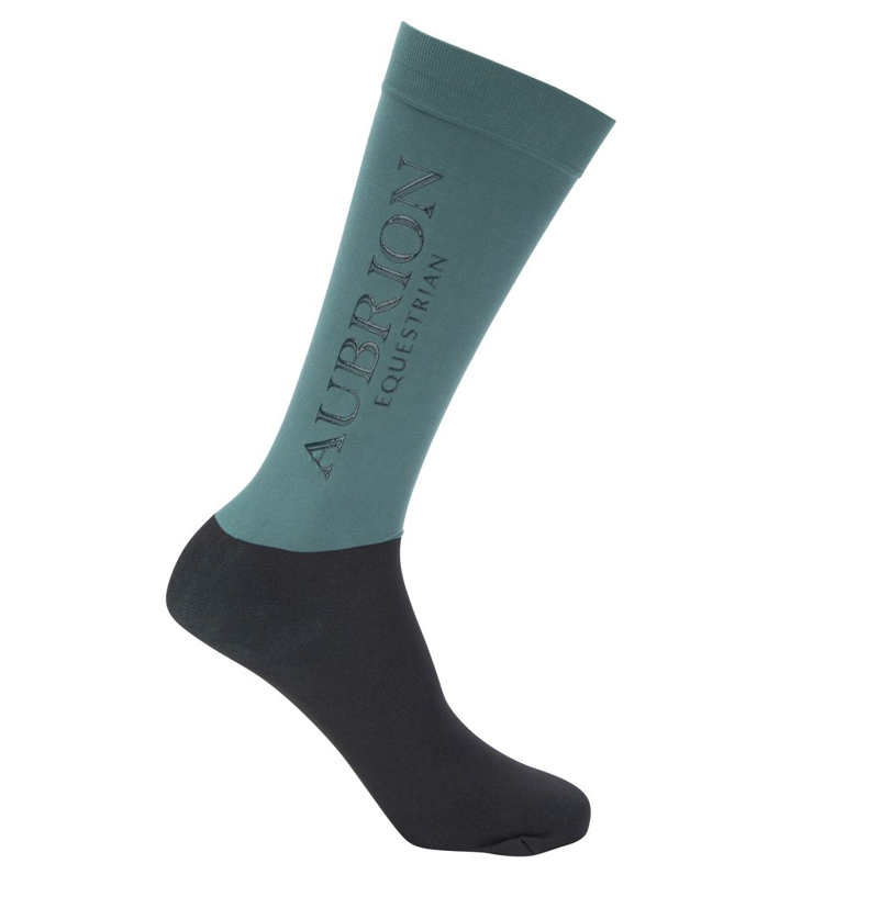 Shires Aubrion Equestrian Junior Socks - Thyme