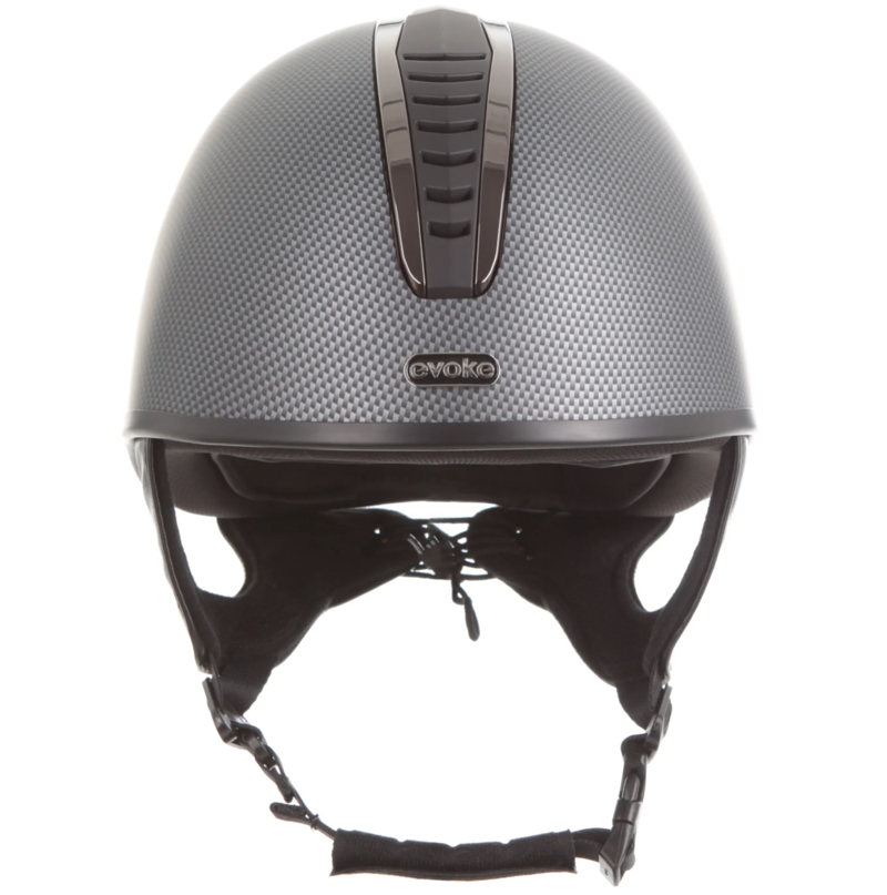 Evoke Orion Jockey Skull Helmet - Carbon/Black/Gunmetal