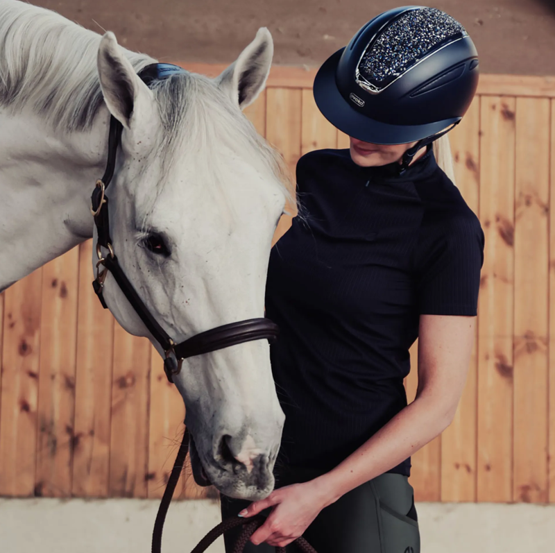 Evoke Callisto Wide Peak Helmet - Navy Crystal-3