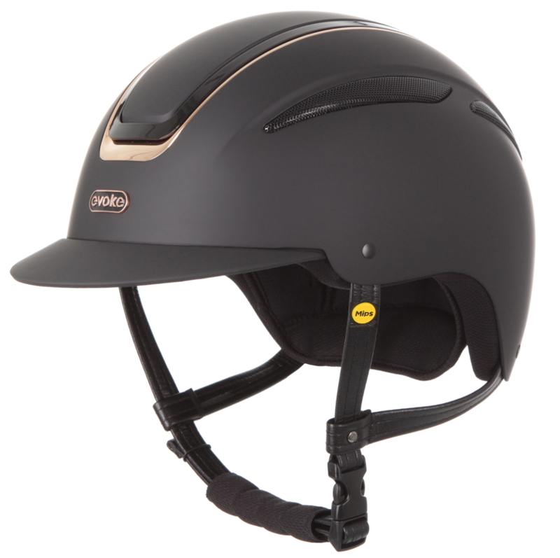 Evoke Callisto Classic Peak Helmet - Black/Rose Gold-3