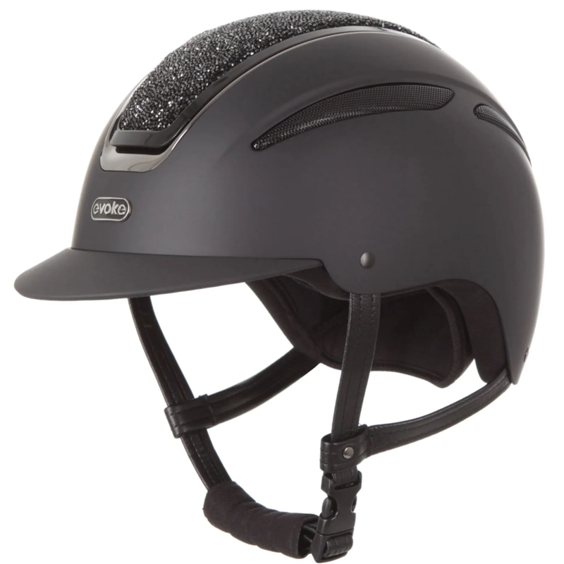 Evoke Callisto Classic Peak Helmet - Black/Crystal-1
