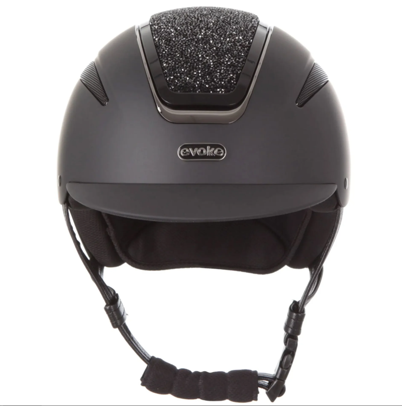 Evoke Callisto Classic Peak Helmet - Black/Crystal