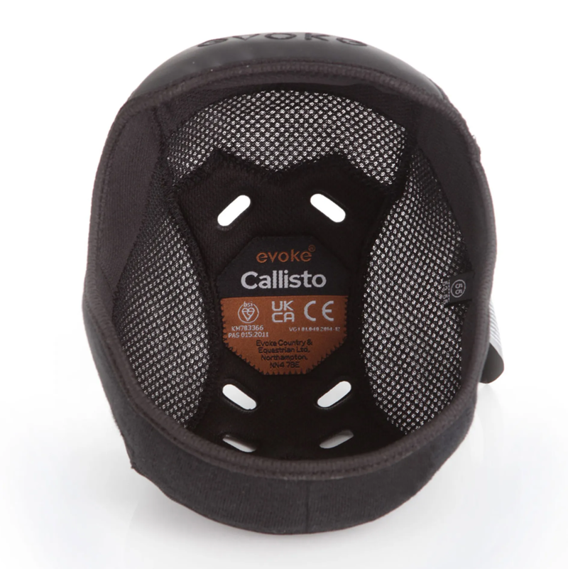 Evoke Callisto Removeable Crown Padded Helmet Liner - Black