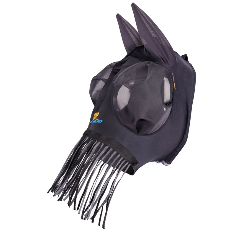Shires FlyGuard Pro Stretch Fly Mask With Nose Fringe - Jet