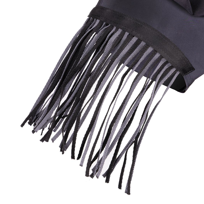 Shires FlyGuard Pro Stretch Fly Mask With Nose Fringe - Jet-1