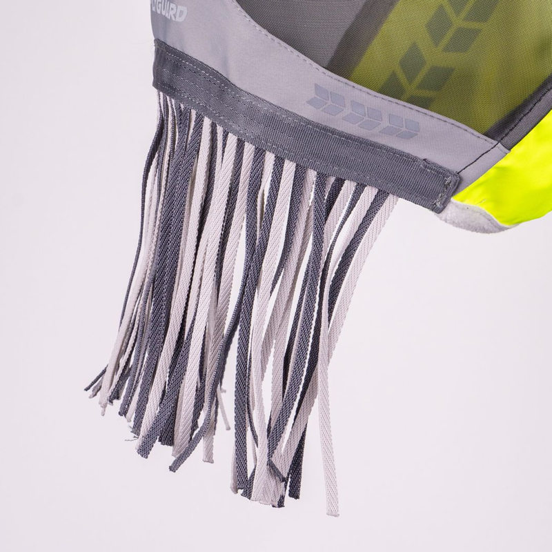 Shires FlyGuard Pro Hi-Viz Mesh Fly Mask With Fringe - Yellow-2