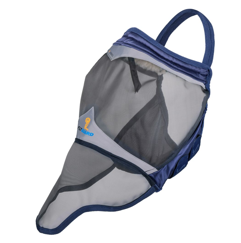 Shires FlyGuard Pro Fine Mesh Earless Fly Mask With Nose - Navy -1
