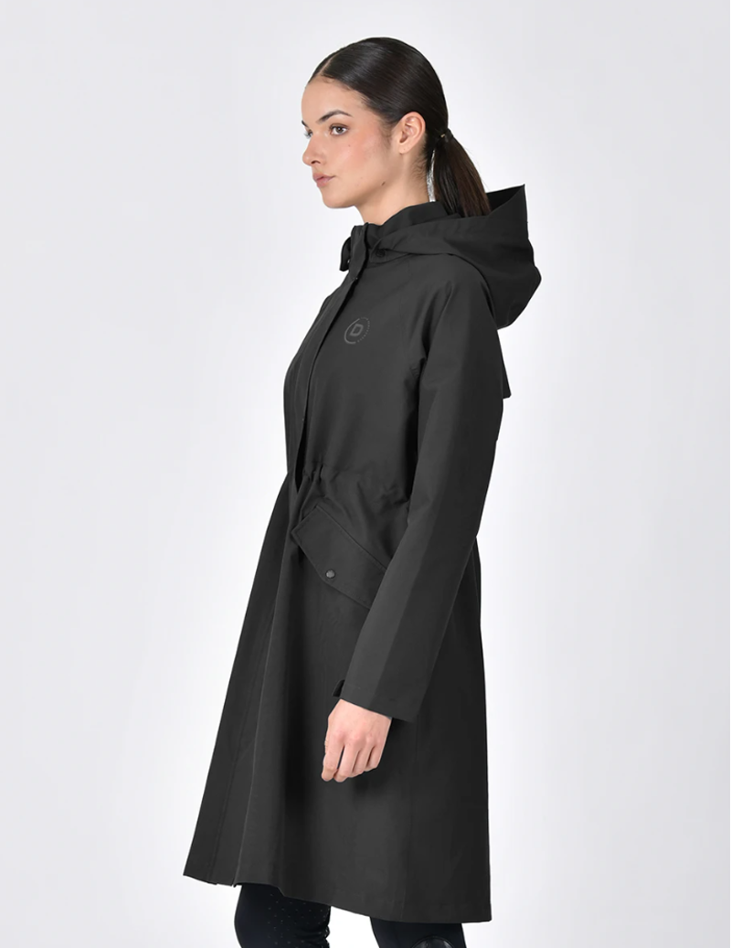 Dublin Wet Weather Ladies Long Jacket - Black-2