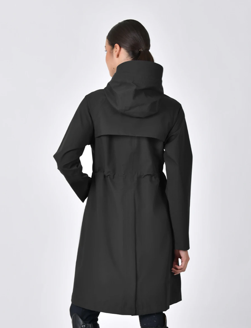 Dublin Wet Weather Ladies Long Jacket - Black-1