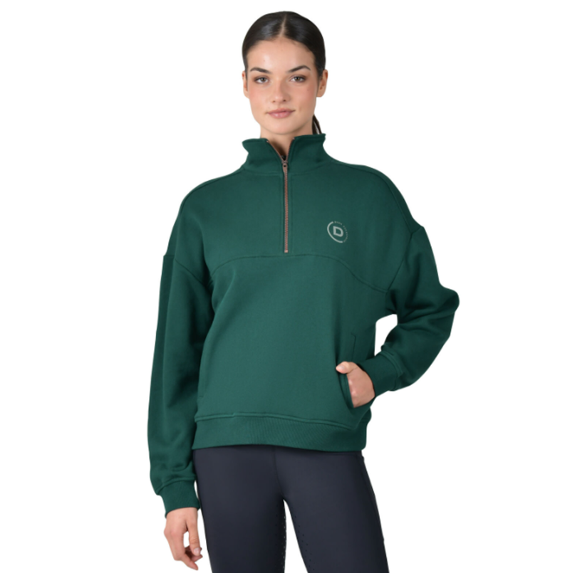 Dublin 1/4 Zip Ladies Fleece Pullover - Dark Emerald Green