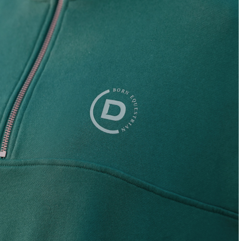 Dublin 1/4 Zip Ladies Fleece Pullover - Dark Emerald Green-2