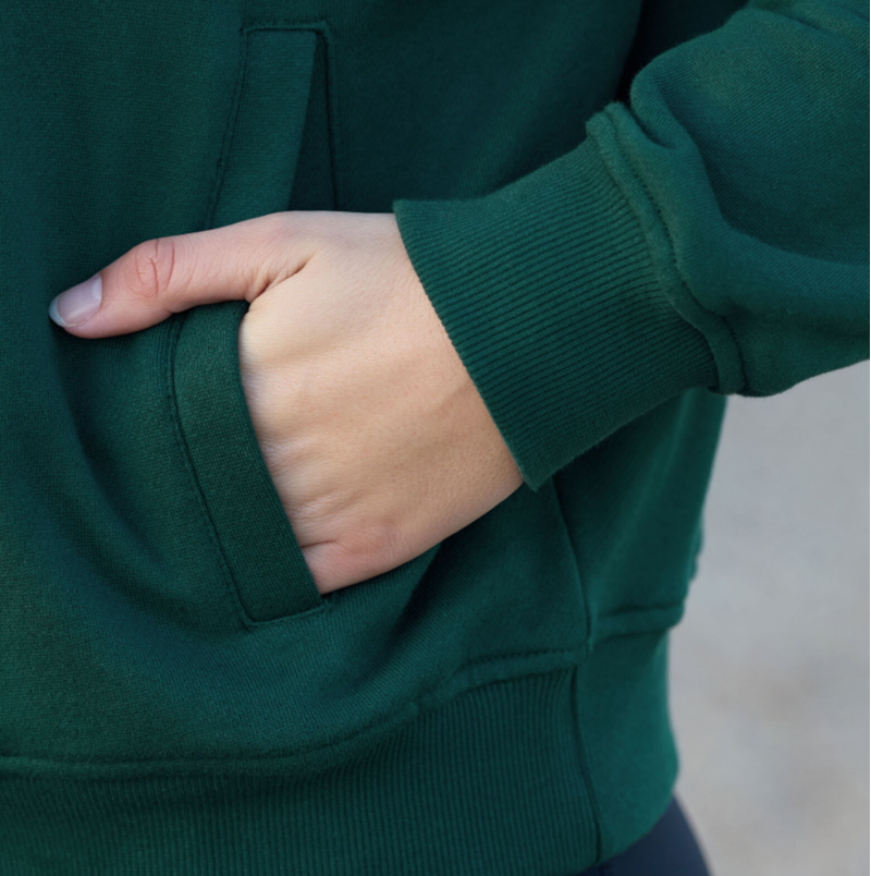 Dublin 1/4 Zip Ladies Fleece Pullover - Dark Emerald Green-3