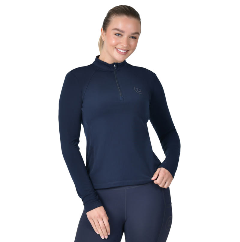 Dublin Ladies Brushed Long Sleeve Riding Top - Navy