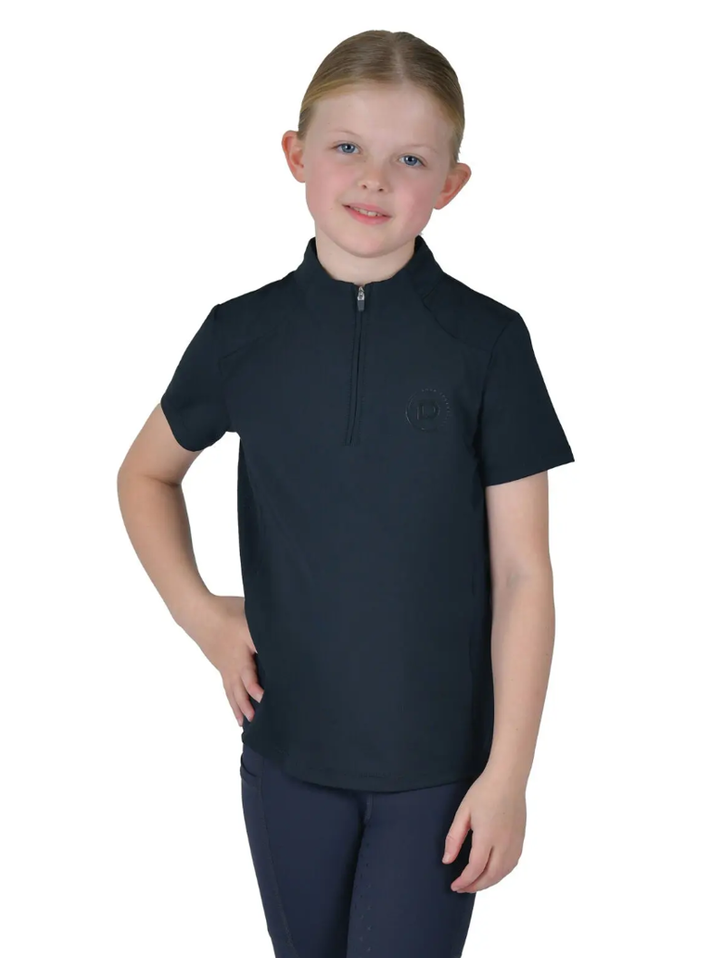 Dublin Children's 1/4 Zip Short Sleeve Top - Navy 