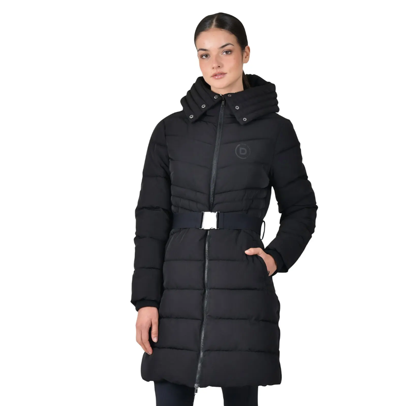 Dublin Ladies Belted Longline Puffer - Black