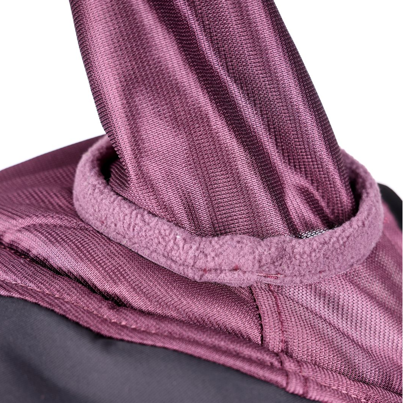 Shires FlyGuard Pro Deluxe Fly Mask With Ears and Nose - Black Cherry-3