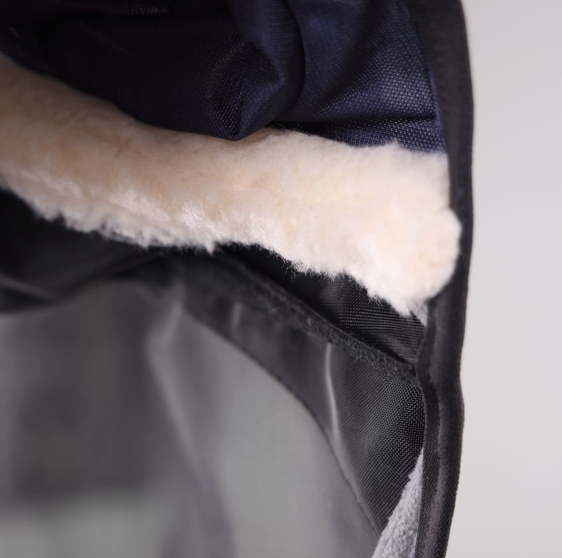 Shires FlyGuard Pro Deluxe Fly Mask With Ears and Nose - Navy-4