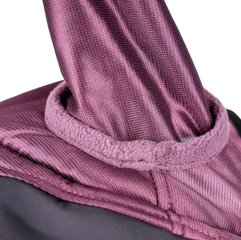 Shires FlyGuard Pro Deluxe Fly Mask With Ears - Black Cherry -3